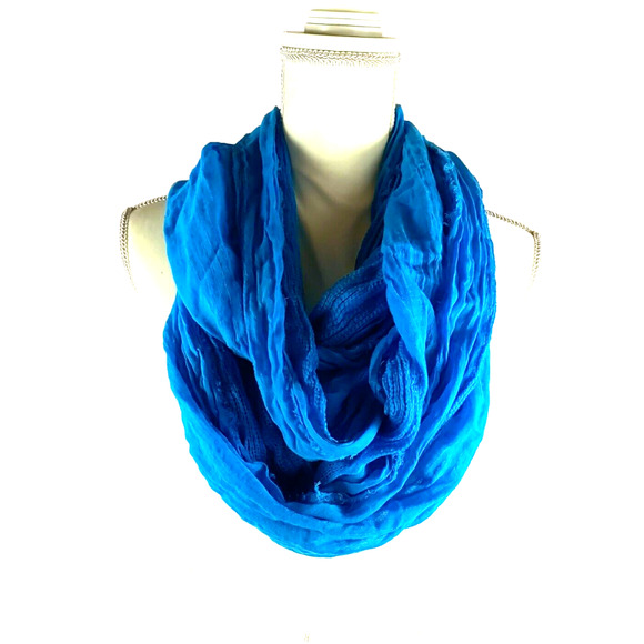 Infinity Scarf Blue 18 X 70 - Picture 1 of 9